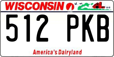 WI license plate 512PKB