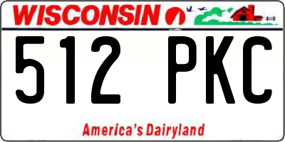 WI license plate 512PKC