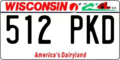 WI license plate 512PKD