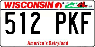 WI license plate 512PKF