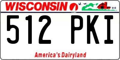 WI license plate 512PKI