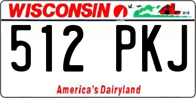 WI license plate 512PKJ