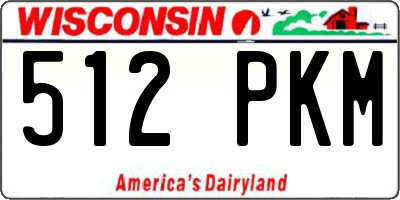 WI license plate 512PKM