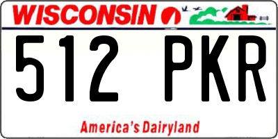 WI license plate 512PKR