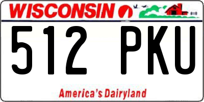 WI license plate 512PKU
