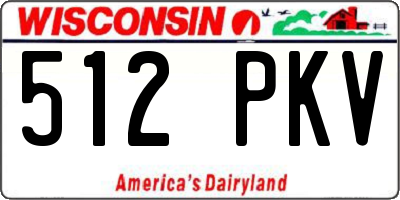 WI license plate 512PKV
