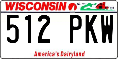 WI license plate 512PKW