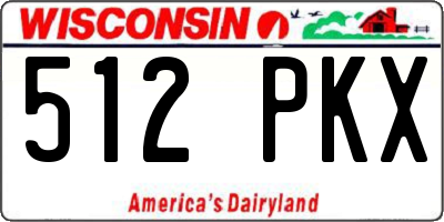 WI license plate 512PKX