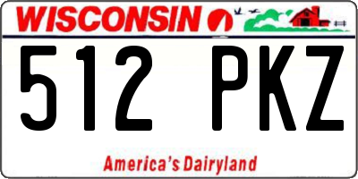 WI license plate 512PKZ