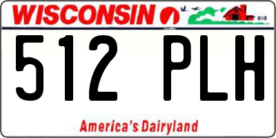 WI license plate 512PLH