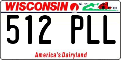 WI license plate 512PLL