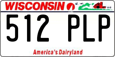 WI license plate 512PLP