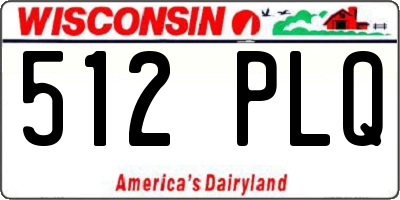 WI license plate 512PLQ