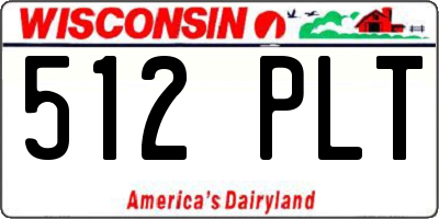 WI license plate 512PLT