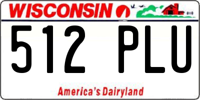 WI license plate 512PLU