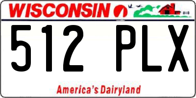 WI license plate 512PLX