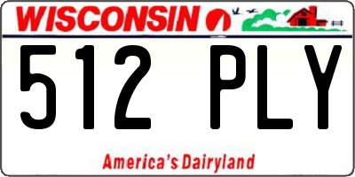 WI license plate 512PLY