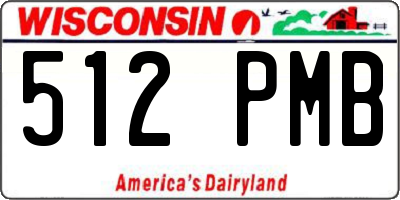 WI license plate 512PMB