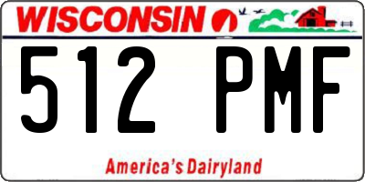 WI license plate 512PMF