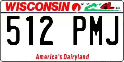 WI license plate 512PMJ