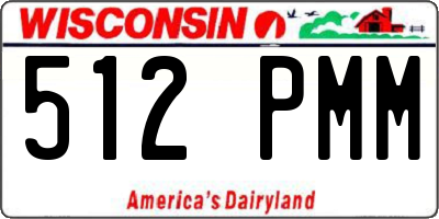 WI license plate 512PMM