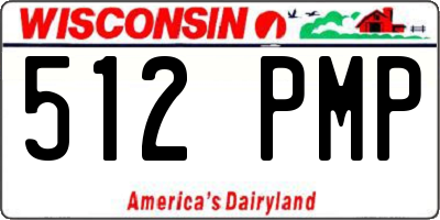 WI license plate 512PMP