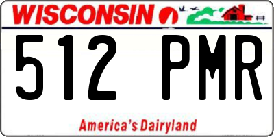 WI license plate 512PMR