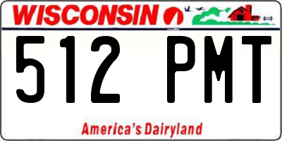 WI license plate 512PMT