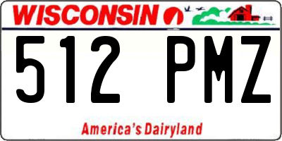 WI license plate 512PMZ