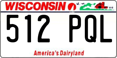 WI license plate 512PQL