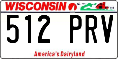 WI license plate 512PRV