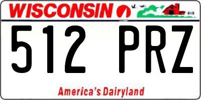 WI license plate 512PRZ