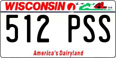 WI license plate 512PSS