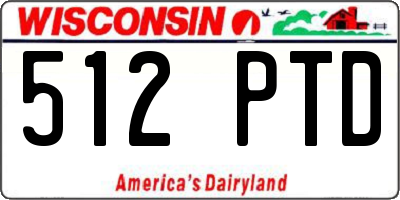 WI license plate 512PTD