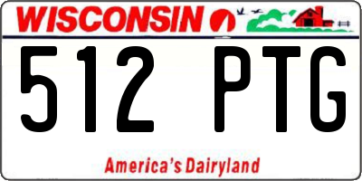 WI license plate 512PTG