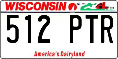 WI license plate 512PTR