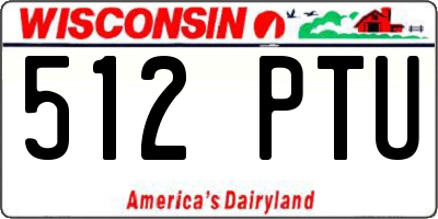 WI license plate 512PTU