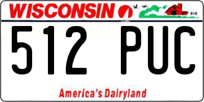 WI license plate 512PUC
