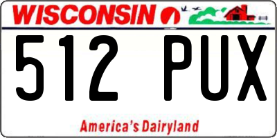 WI license plate 512PUX