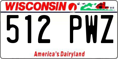 WI license plate 512PWZ