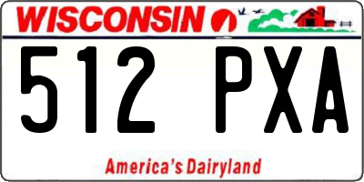 WI license plate 512PXA