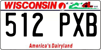 WI license plate 512PXB