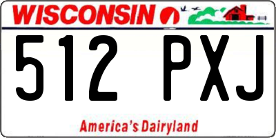 WI license plate 512PXJ