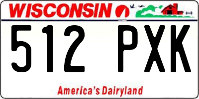WI license plate 512PXK