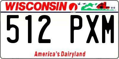 WI license plate 512PXM