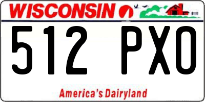 WI license plate 512PXO