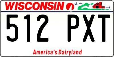 WI license plate 512PXT