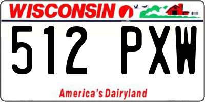 WI license plate 512PXW