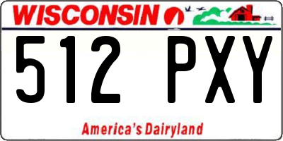 WI license plate 512PXY