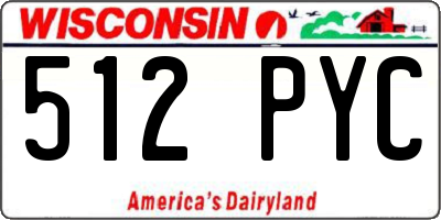 WI license plate 512PYC